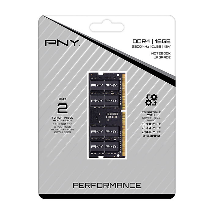 PNY Performance SODIMM DDR4 16 GB 3200 MHz Negro MN16GSD43200-SI
