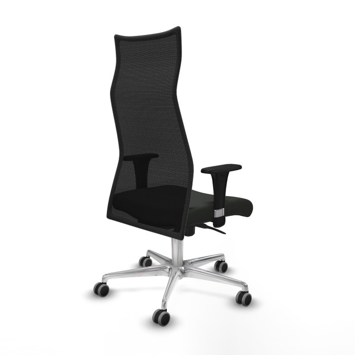 PIQUERAS Y CRESPO Sillón Albacete con mecanismo Sincro, Tela Negro, Base Aluminio PIQUERAS Y CRESPO Sillón Albacete con mecanismo Sincro, Tela Negro, Base Aluminio