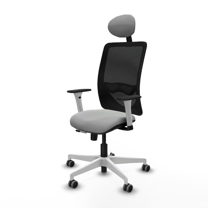 PIQUERAS Y CRESPO Silla de oficina Zulema Gris claro/Negro con Mecanismo Sincro/Traslack PIQUERAS Y CRESPO Silla de oficina Zulema Gris claro/Negro con Mecanismo Sincro/Traslack