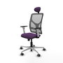 PIQUERAS Y CRESPO Silla de oficina Motilla con mecanismo Sincro, Morado y Gris