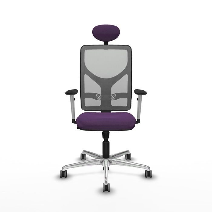 PIQUERAS Y CRESPO Silla de oficina Motilla con mecanismo Sincro, Morado y Gris