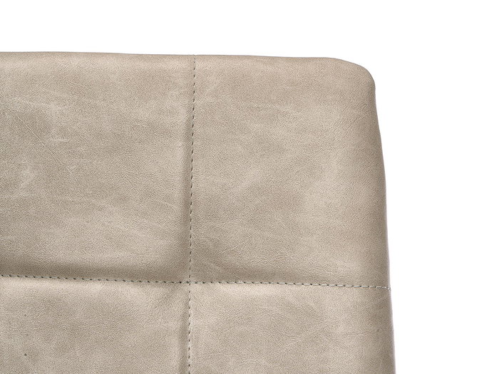 Giftdecor Silla Respaldo Alto Cuero Gris 64 x 10 x 43 cm (Set de 4)