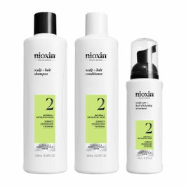 Nioxin Sistema 2 - Kit de Tratamiento para Cabello Natural con Debilitamiento Avanzado, 3 unidades
