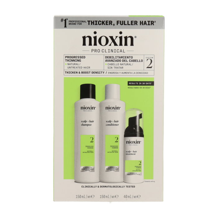 Nioxin Sistema 2 - Kit de Tratamiento para Cabello Natural con Debilitamiento Avanzado