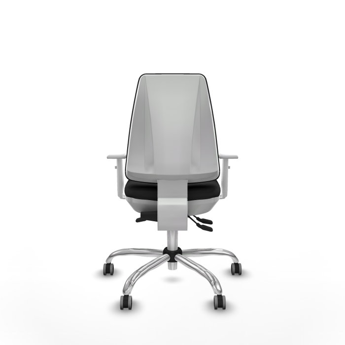 PIQUERAS Y CRESPO Silla de oficina Elche con mecanismo Asincro y reposabrazos blancos