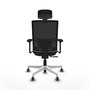 PIQUERAS Y CRESPO Silla de oficina Yunquera con mecanismo Sincro, Gris claro y Negro