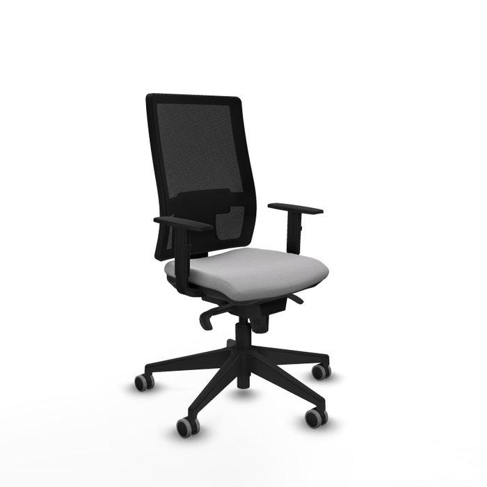 PIQUERAS Y CRESPO Silla de oficina Horna con mecanismo Sincro, Gris claro y Negro PIQUERAS Y CRESPO Silla de oficina Horna con mecanismo Sincro, Gris claro y Negro