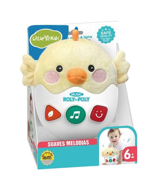 Creaciones Llopis Pollito Huevo Musical con Luz, Sonido y Melodías 22 cm de Poliéster para Niños 3+ años Creaciones Llopis Pollito Huevo Musical con Luz, Sonido y Melodías 22 cm de Poliéster para Niños 3+ años