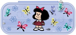 GRAFOPLAS DISEÑO Portatodo Rígido Mafalda Mariposas 9x22x5cm