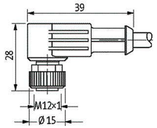 MURRELEKTRONIK Cable para sensores M12 hembra angular 10m MURRELEKTRONIK Cable para sensores M12 hembra angular 10m