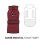 Nayeco Tormenta Perfecta Impermeable con Forro Polar Sin Patas para Perros Rojo 25 cm