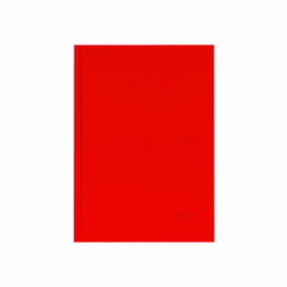 OXFORD Agenda Anual 2027 Minimal Tapa Acolchada A5 Rojo
