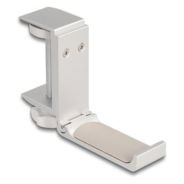DeLOCK Soporte para Auriculares Ajustable para Mesa, Aluminio Plata, 83x123x30 mm, Cualquier Marca