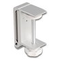 DeLOCK Soporte para auriculares ajustable para escritorio en aluminio plata