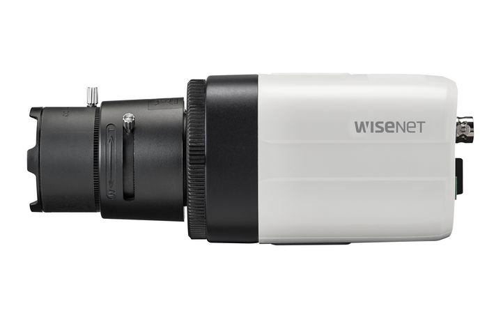 Hanwha Wisenet Cámara AHD Box 2MP Cámaras de Seguridad Full HD 1080p, WDR 120dB, Detección de Movimiento, Interior, RS-485, 220VAC