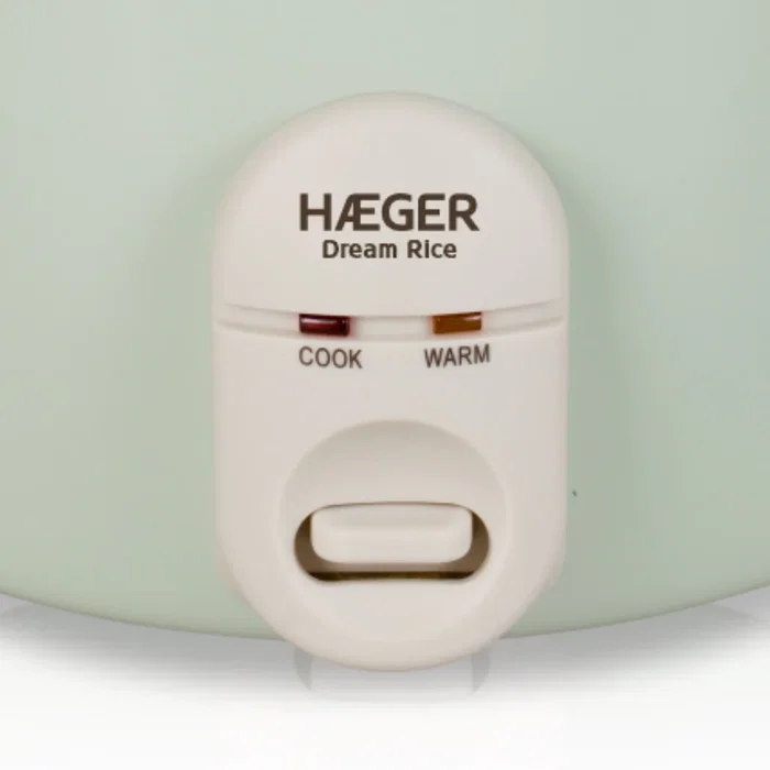 Haier RC-18L.002A Arrocera eléctrica, 1.8 litros, 700 W, con tapa de vidrio y función mantener caliente, color verde