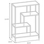 Home Deco Factory Estantería Lounge Edison 80x30x113 cm con Estructura de Hierro y Baldas de Vidrio para Exhibir y Almacenar