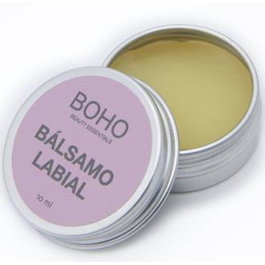 BOHO Bálsamo Labial 10ml con Manteca de Karité y Aceite de Ricino - Hidratante y Protector - Aroma Frambuesa