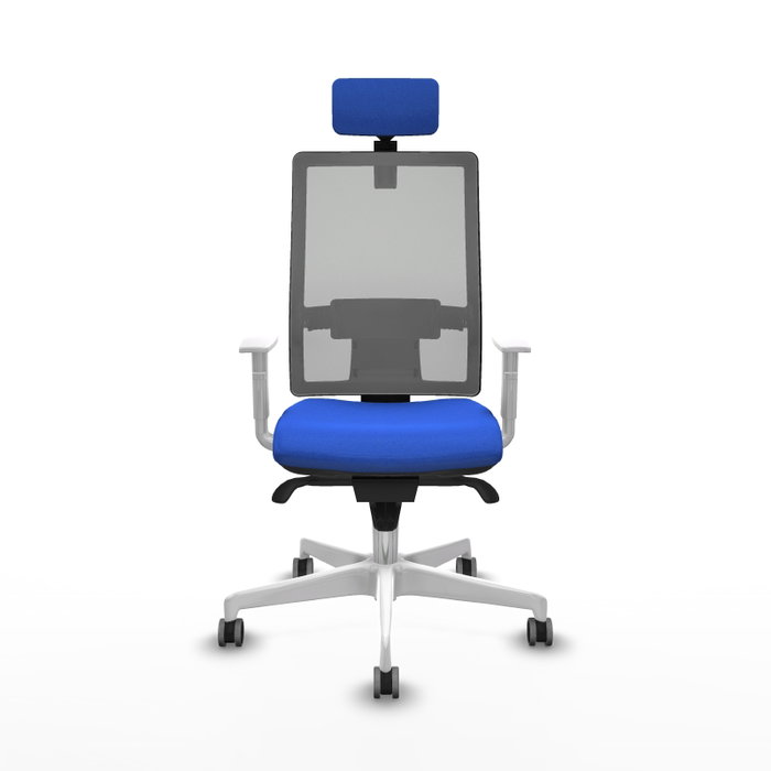 PIQUERAS Y CRESPO Silla de oficina Horna con mecanismo Sincro, Azul y Gris