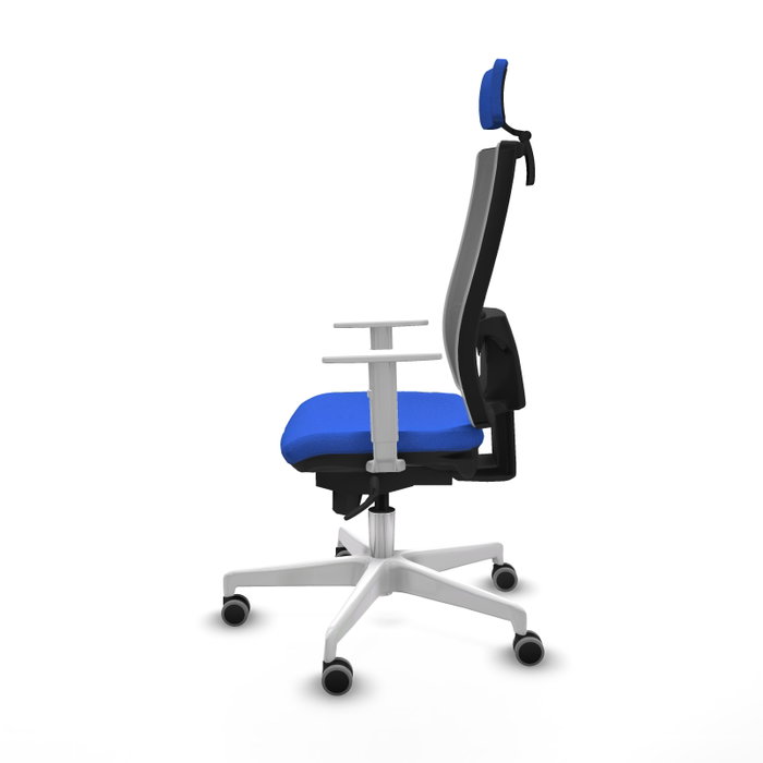 PIQUERAS Y CRESPO Silla de oficina Horna con mecanismo Sincro, Azul y Gris