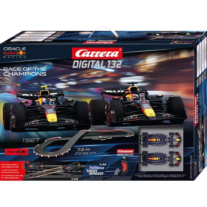 Carrera AACFR07735 Circuito de Carreras Eléctrico Digital 132 - Carrera de Campeones Escala 1:32 con 2 Coches de Fórmula 1 para Mayores de 8 Años