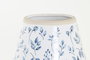 DKD Home Decor Jarrón de Porcelana Blanco y Azul 20x20x27,5 cm