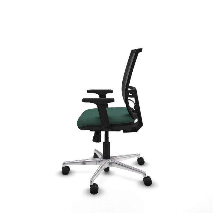 PIQUERAS Y CRESPO Silla de oficina Yunquera con mecanismo Sincro, Verde botella y Negro