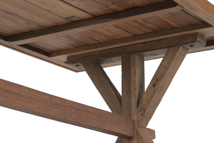DKD Home Decor 2c24 Mesa Comedor Indio Natural 180x90x78 cm Madera Reciclada