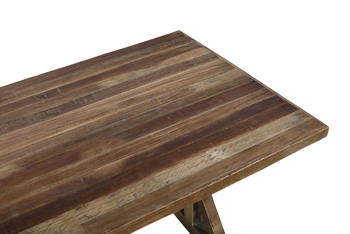 DKD Home Decor 2c24 Mesa Comedor Indio Natural 180x90x78 cm Madera Reciclada