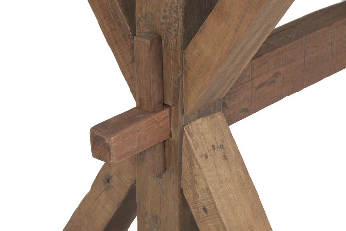 DKD Home Decor 2c24 Mesa Comedor Indio Natural 180x90x78 cm Madera Reciclada