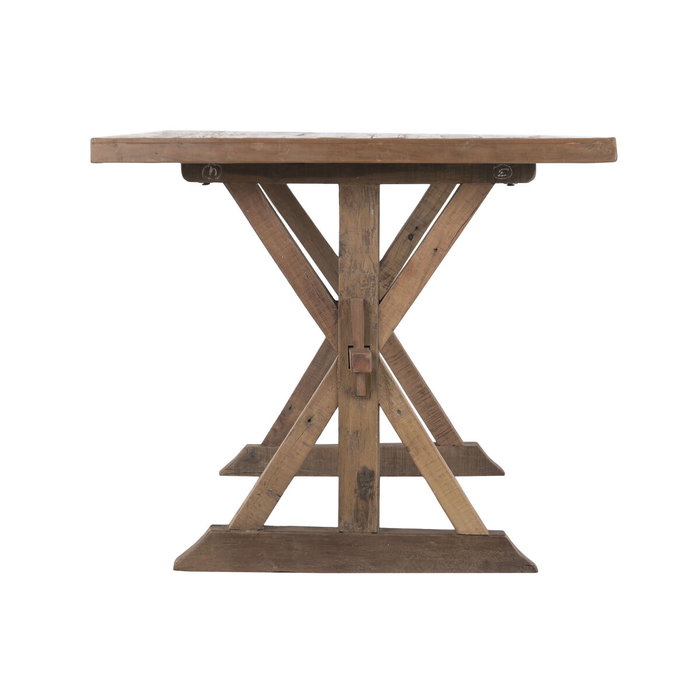 DKD Home Decor Mesa de Comedor de Madera Reciclada 180x90x78 cm Natural