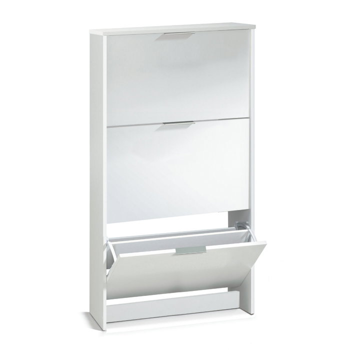 Forés/Arkit Zapatero de 3 puertas abatibles Blanco brillo Forés/Arkit Zapatero de 3 puertas abatibles Blanco brillo