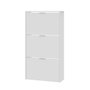 Forés/Arkit Zapatero de 3 puertas abatibles Blanco brillo