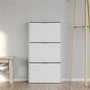 Forés/Arkit Zapatero de 3 puertas abatibles Blanco brillo