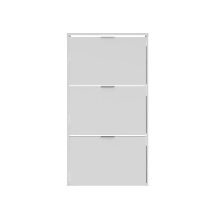 Forés/Arkit Zapatero Mueble 3 Puertas Abatibles Blanco Brillo Melamina 60x22x113cm