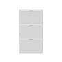 Forés/Arkit Zapatero Mueble 3 Puertas Abatibles Blanco Brillo Melamina 60x22x113cm