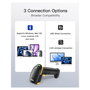 Inateck BCST-36 Lector de Códigos de Barras Portátil 2D Inalámbrico Bluetooth USB Negro