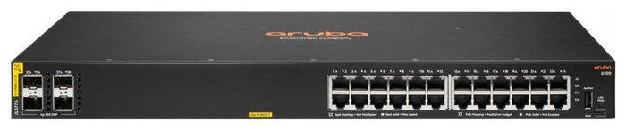 HP Enterprise HPE Aruba Networking CX 6100 24G Class4 PoE 4SFP+ 370W Switch