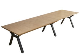 DKD Home Decor Mesa de Comedor Extensible Metal y MDF 200x100x75
