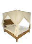 DKD Home Decor Cama Banana 1c25 188 x 198 x 209 cm Fibra de banana y Teca