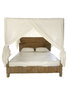 DKD Home Decor Cama Banana 1c25 188 x 198 x 209 cm Fibra de banana y Teca