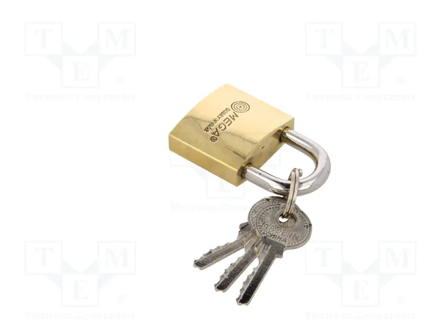 MEGA Candado de arco de latón de 32mm con 3 llaves