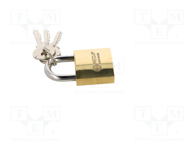 MEGA Candado de arco de latón de 32mm con 3 llaves