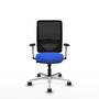 PIQUERAS Y CRESPO Silla de oficina Zulema con mecanismo Sincro, Azul y Negro