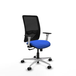 PIQUERAS Y CRESPO Silla de oficina Zulema con mecanismo Sincro, Azul y Negro