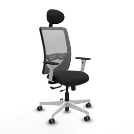 PIQUERAS Y CRESPO Silla de oficina Zulema con mecanismo Sincro/Traslack Negro y Gris