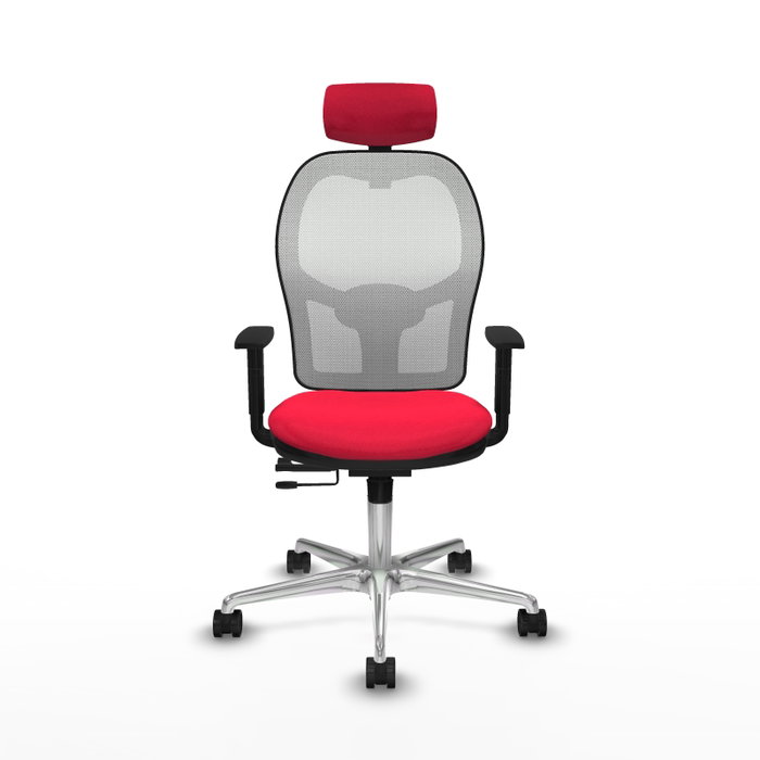 PIQUERAS Y CRESPO Silla de oficina Jorquera con mecanismo Sincro/Traslack Rojo y Blanco PIQUERAS Y CRESPO Silla de oficina Jorquera con mecanismo Sincro/Traslack Rojo y Blanco