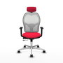 PIQUERAS Y CRESPO Silla de oficina Jorquera con mecanismo Sincro/Traslack Rojo y Blanco