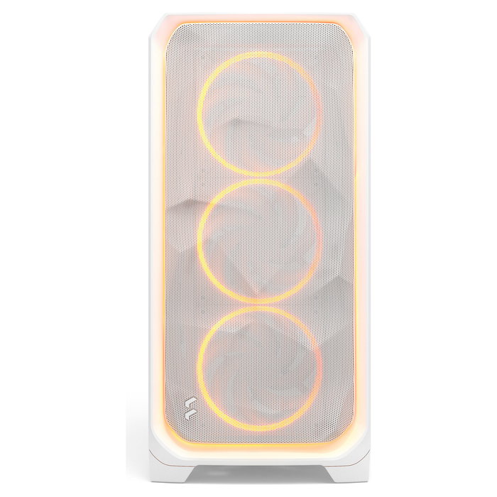 Fractal Design Meshify 3 XL Ambience Pro RGB White TG Light Tint - Caja de PC Blanca con Panel de Vidrio Templado e Iluminación