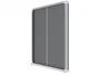 Nobo Vitrina de anuncios Premium Plus con puertas correderas y fieltro gris 18xA4